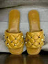 Tan Studded Flats - cunei